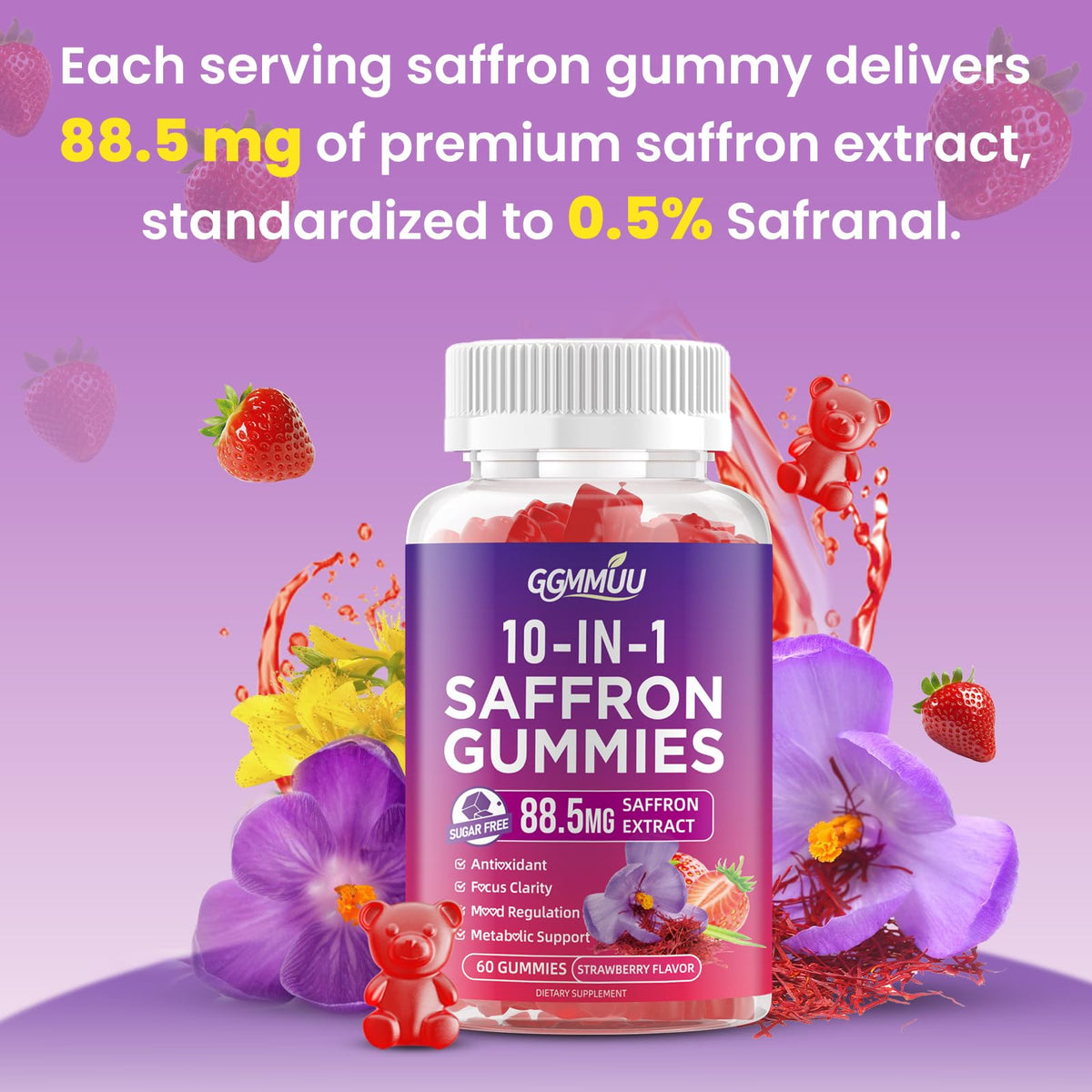 Strawberry Flavor 120 Count Gummies P114