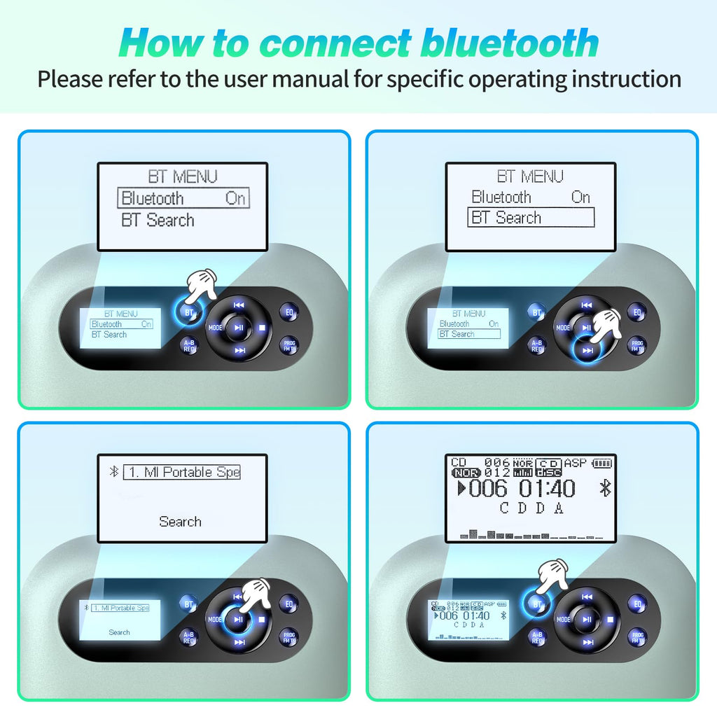 Portable CD Player with Bluetooth V944