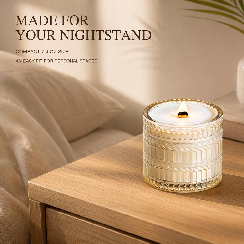 Vanilla Coconut Wood Wick Candle 7.4 oz H602
