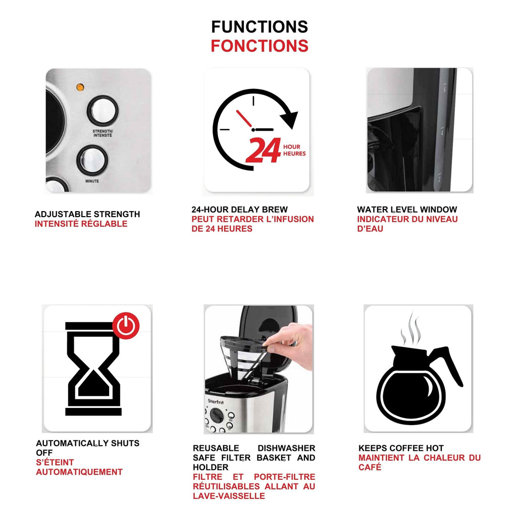 Programmable 12 Cup Stainless Steel Coffee Maker V89517