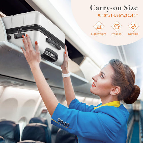 20 Inch Carry On Luggage with Spinner Wheels W537145