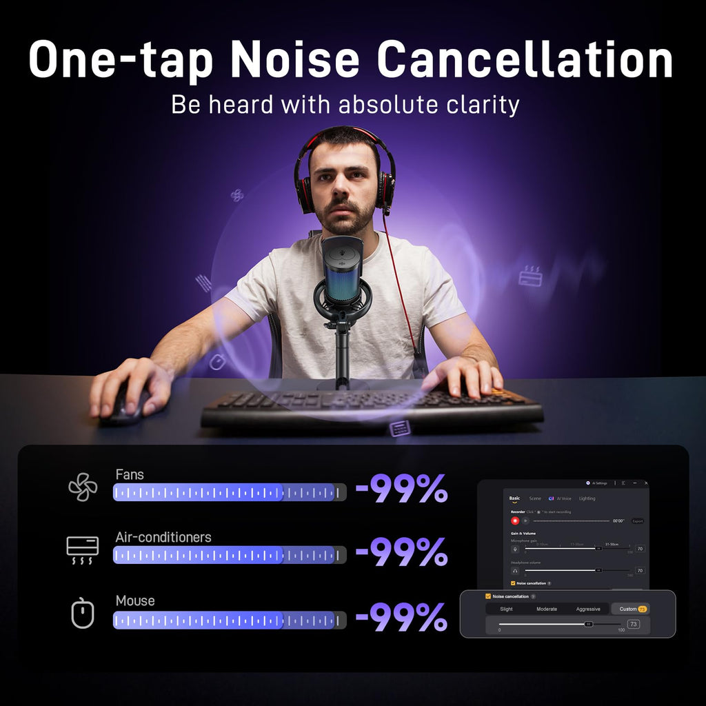 Wireless USB Gaming Microphone F117
