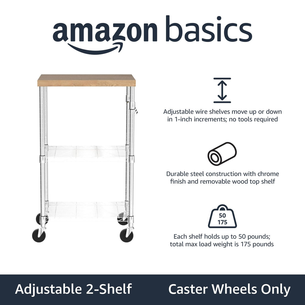 3-Tier Kitchen Storage Rack with Caster Wheels C5210