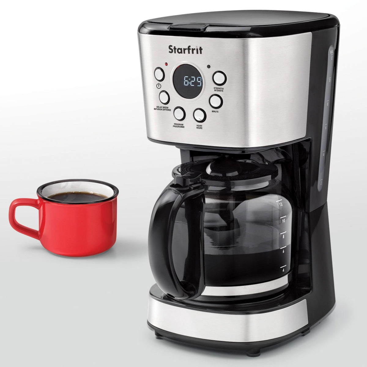Programmable 12 Cup Stainless Steel Coffee Maker V89517