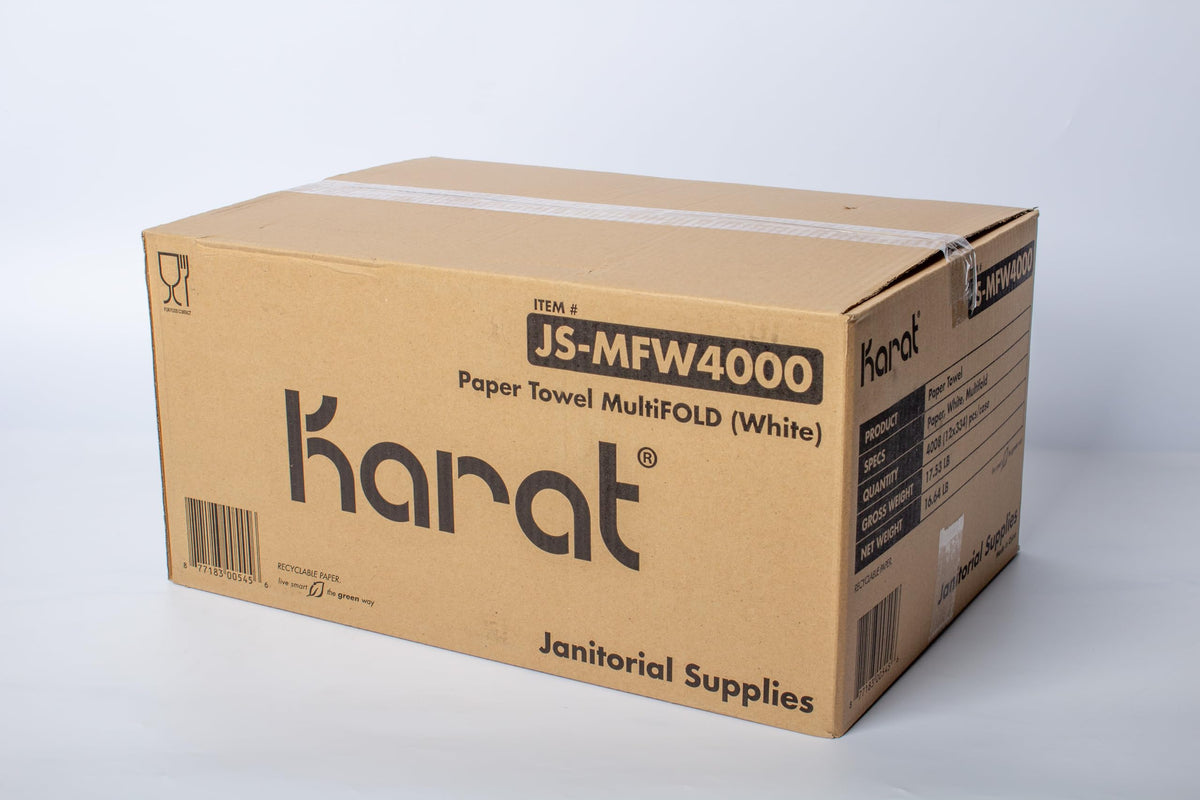 Multifold Paper Towels, Kraft, 334 Sheets X 12 Packs, Recycled Fibers P87085
