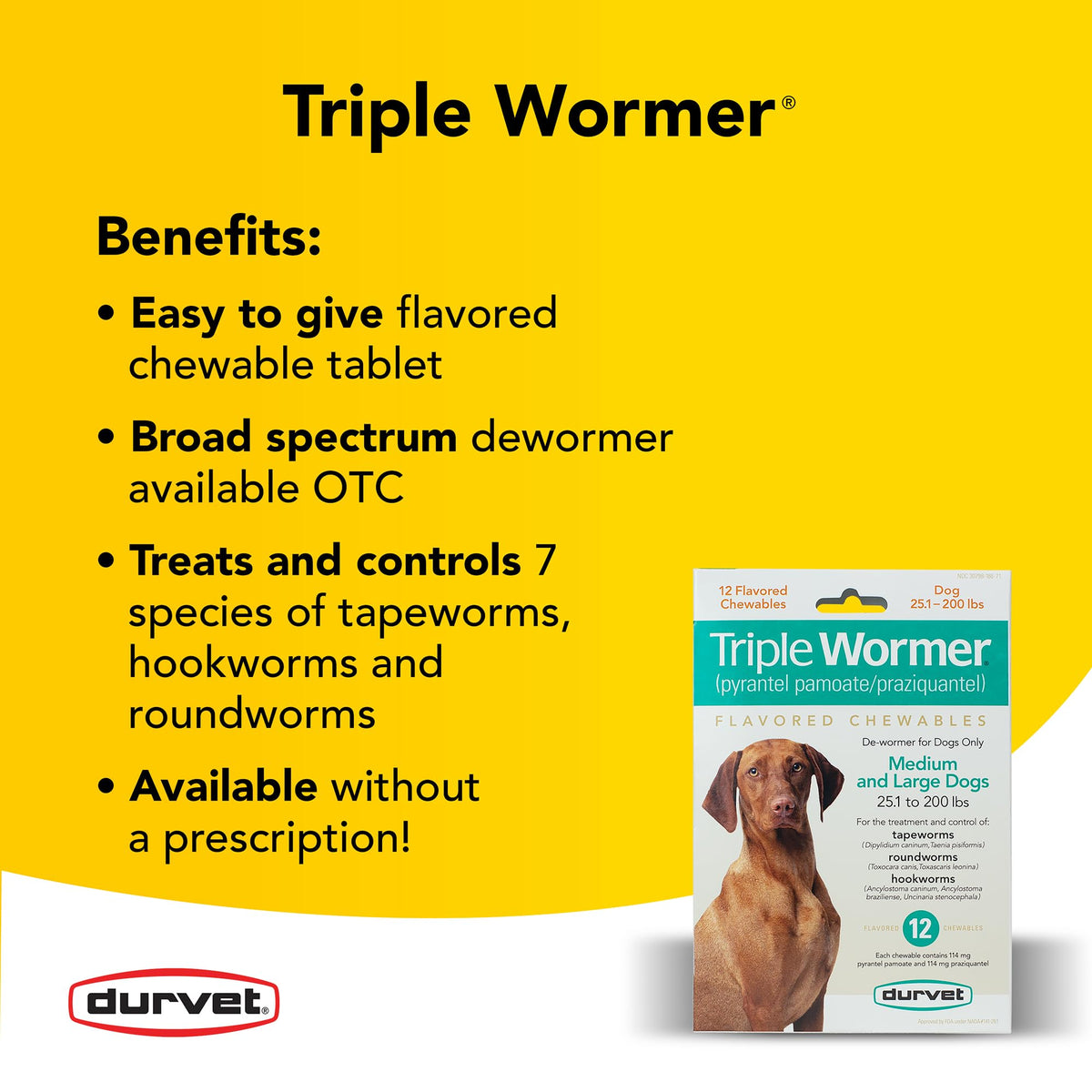 Triple Wormer for Medium and Large Dogs C37763