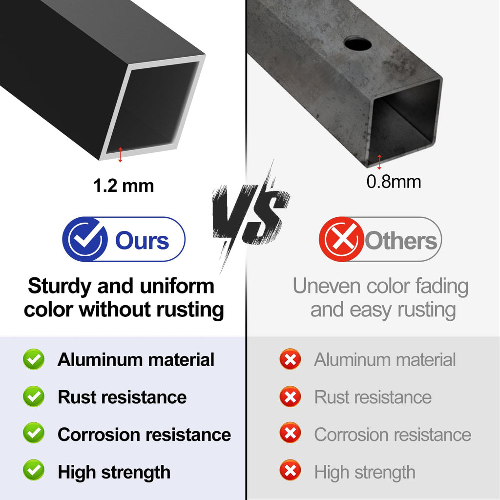100 Pack 26" Square Black Aluminum Deck Balusters Z42310