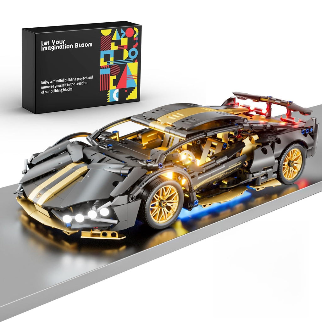 1:14 Building Block Car Set with LED Q384