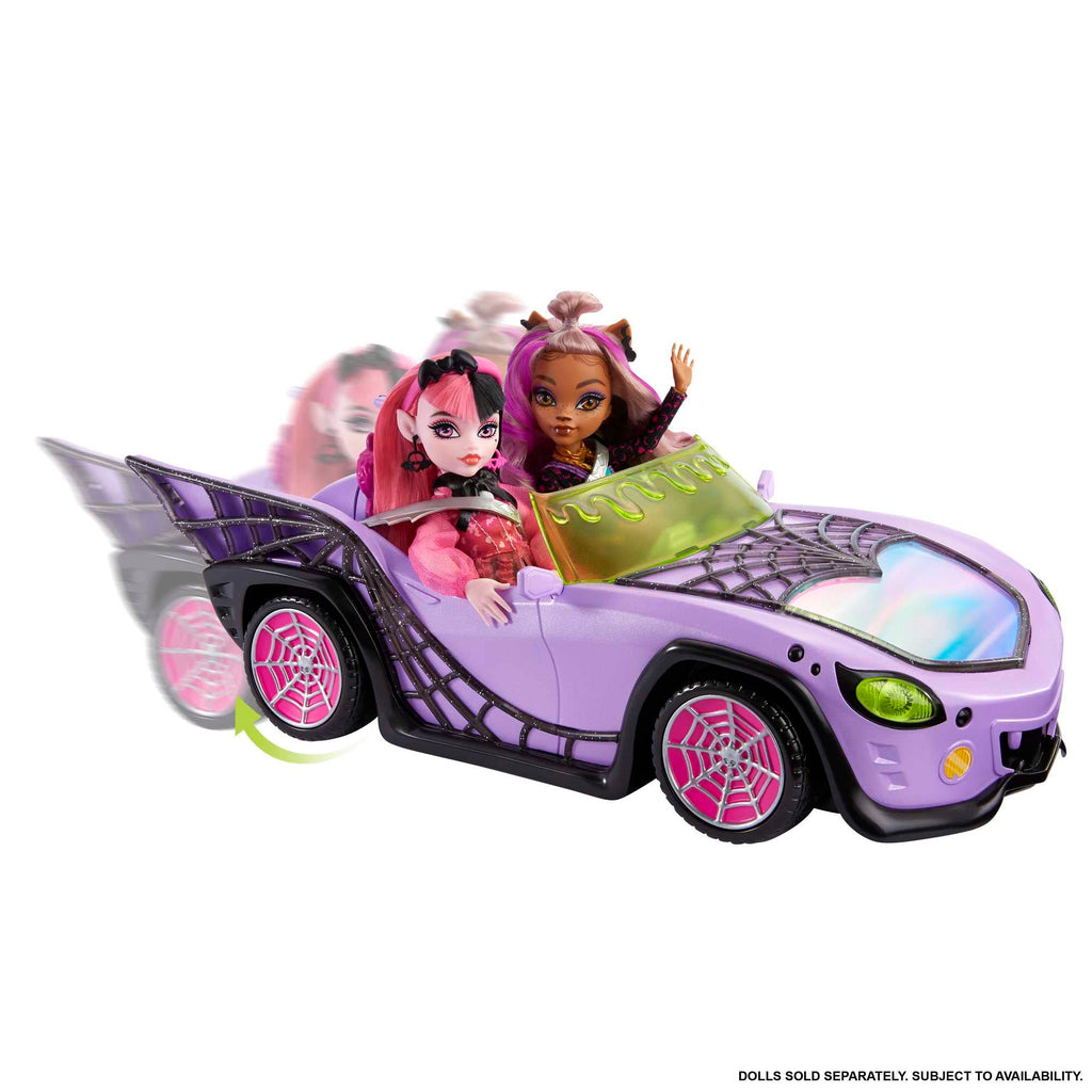 Purple Convertible Toy Car with Spiderweb Details Q844