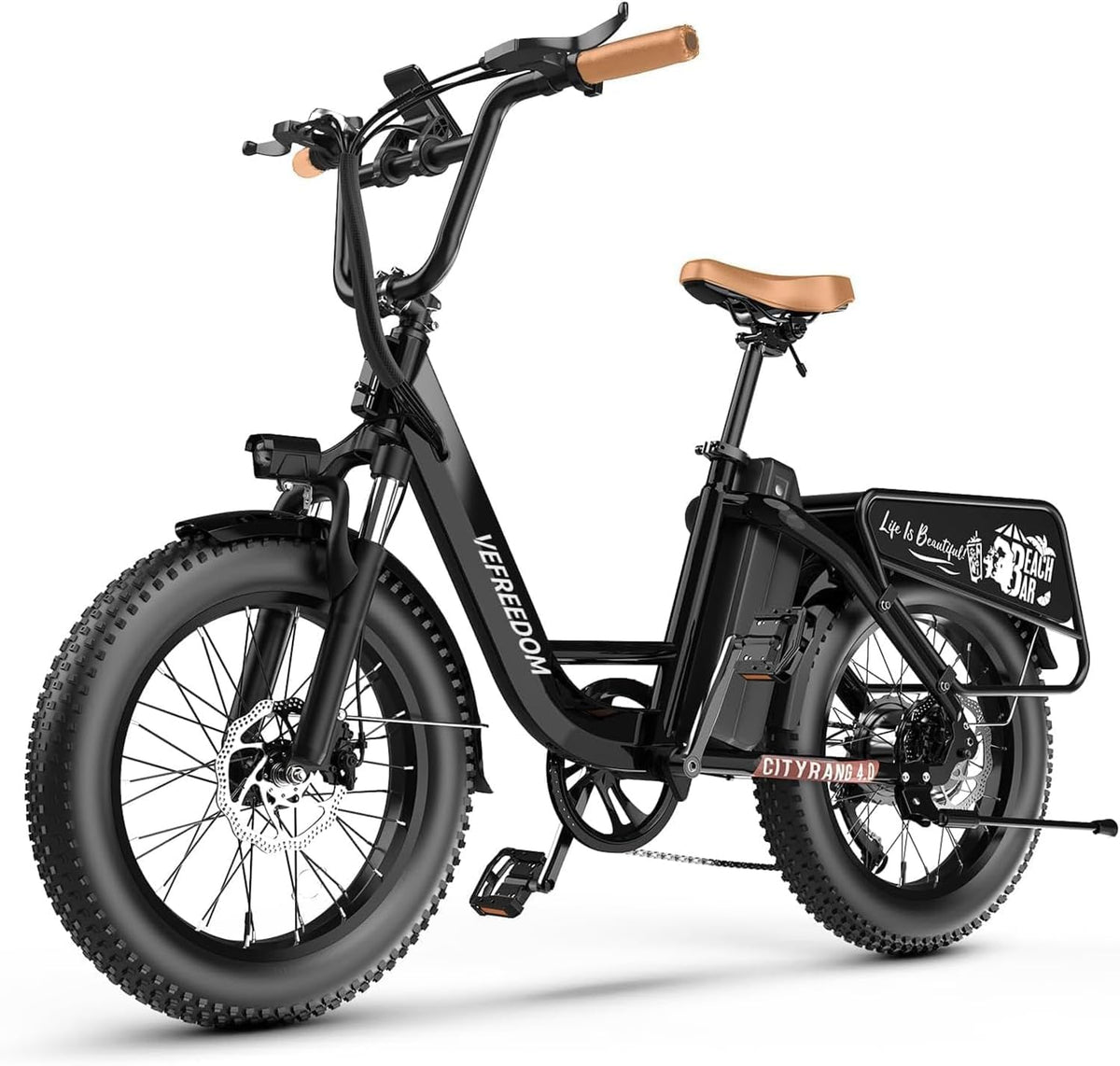 Electric Bike with 1500W Motor 48V 20Ah Battery 20" Fat Tire 7-Speed Q710