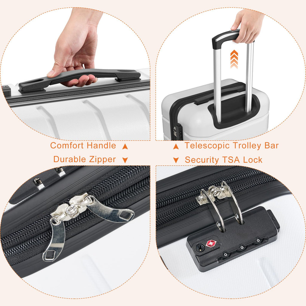 20 Inch Carry On Luggage with Spinner Wheels W537145