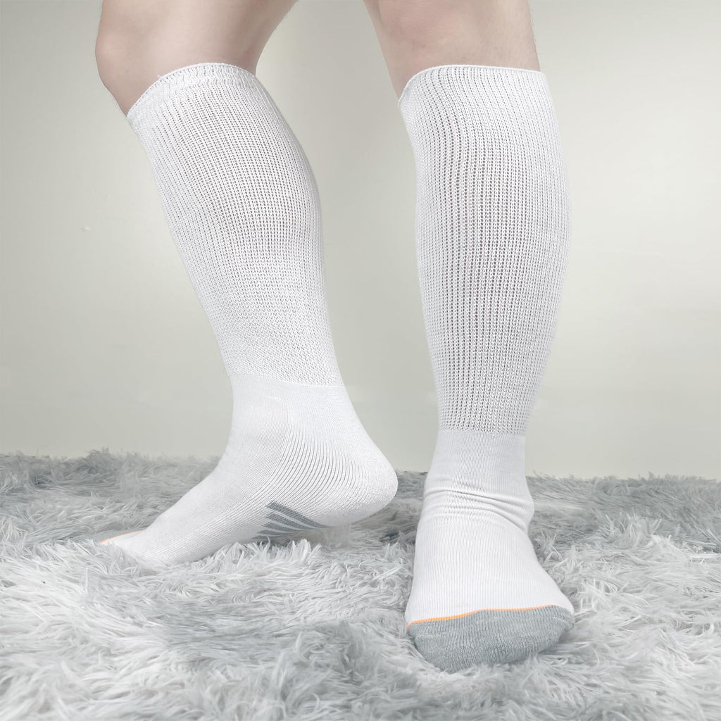 White Walking Boot Socks E849