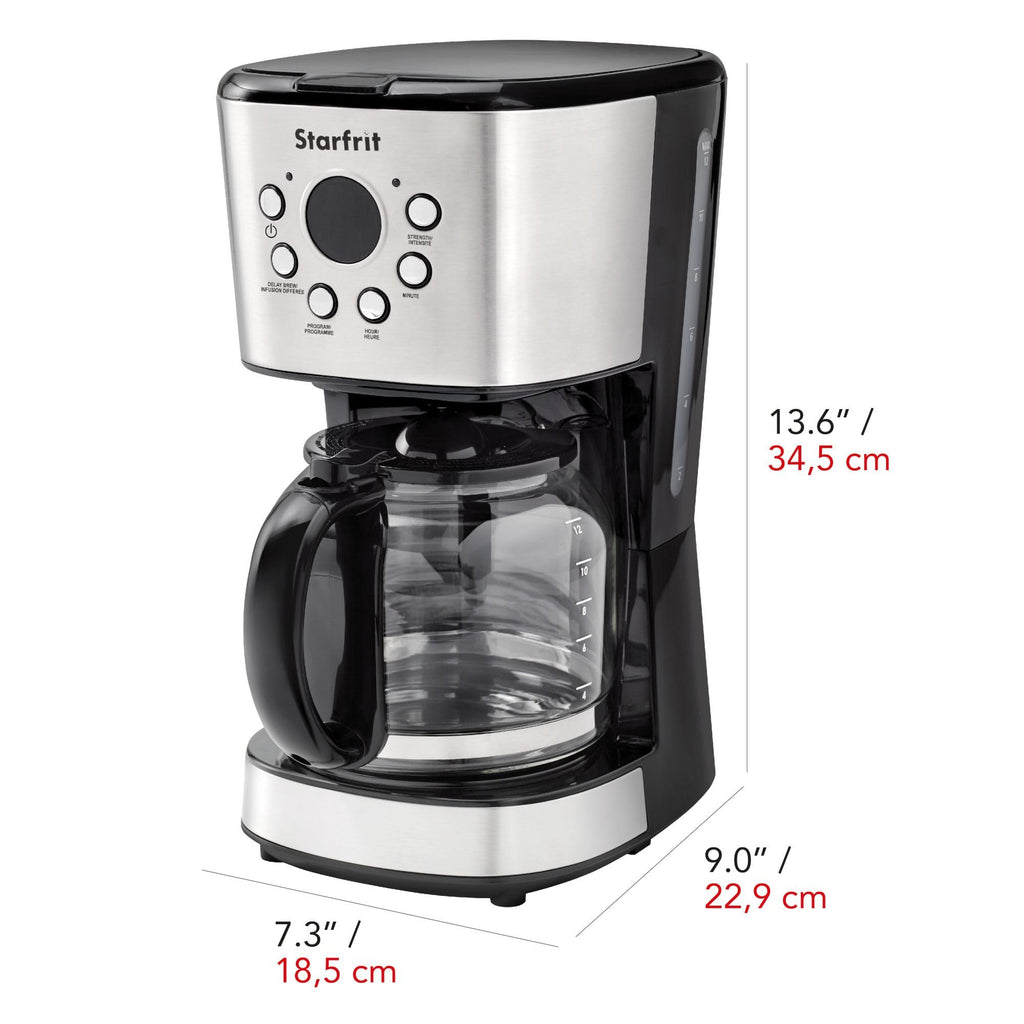 Programmable 12 Cup Stainless Steel Coffee Maker V89517