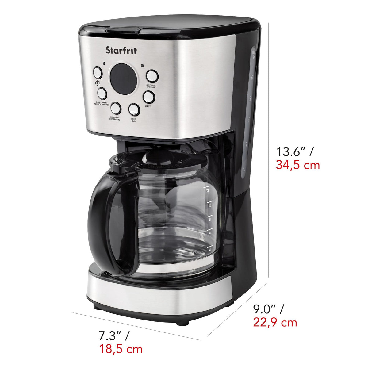 Programmable 12 Cup Stainless Steel Coffee Maker V89517