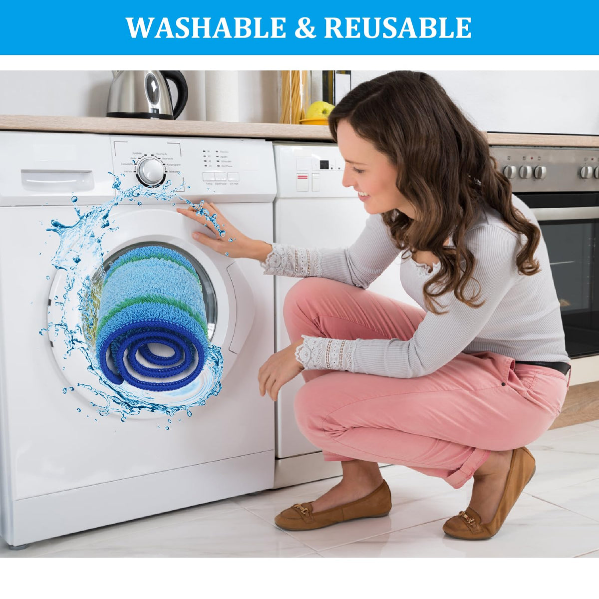 Washable Reusable Mop Pads I4888