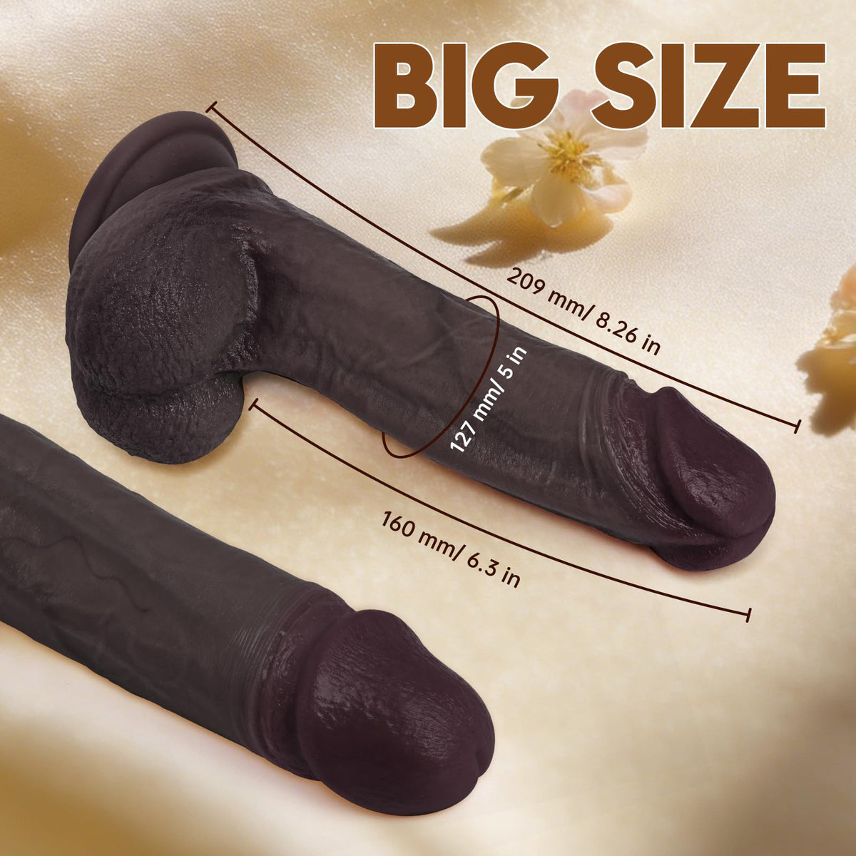 6 Inch Liquid Silicone Black Dildo with Suction Cup G9702