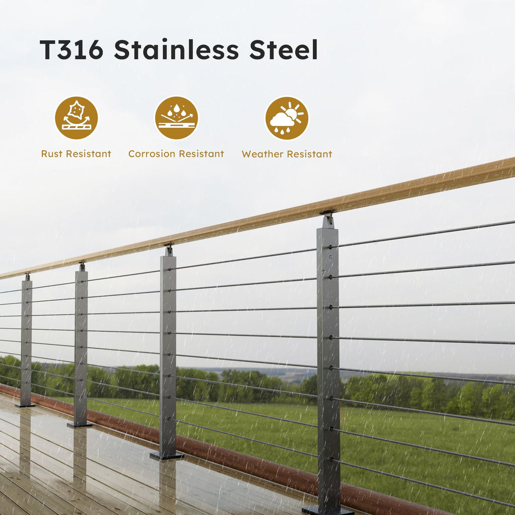 Black 1/8" Stainless Steel Cable J506