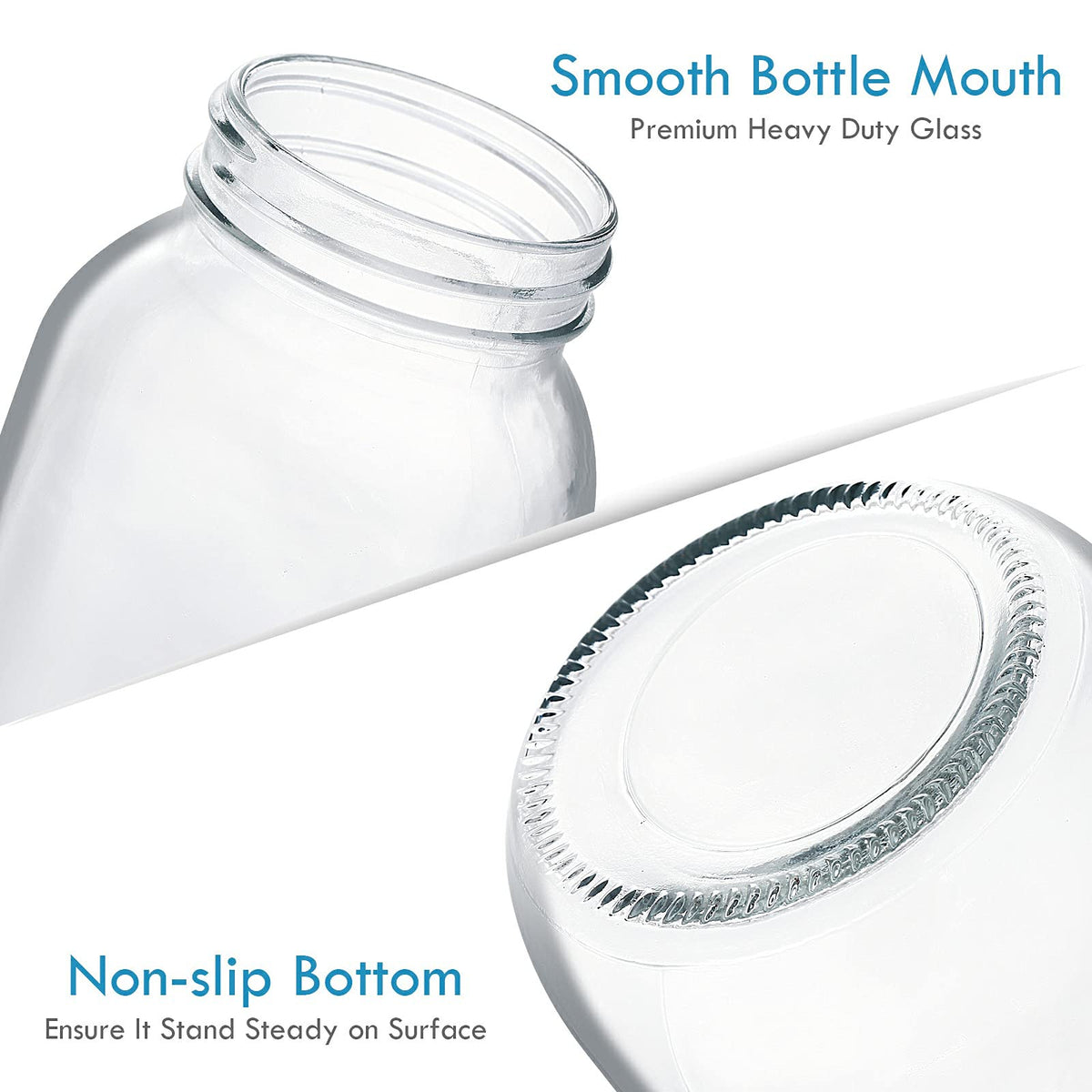 16 oz Clear Glass Mason Jars with Lids and Bands, 12 Pack C6657