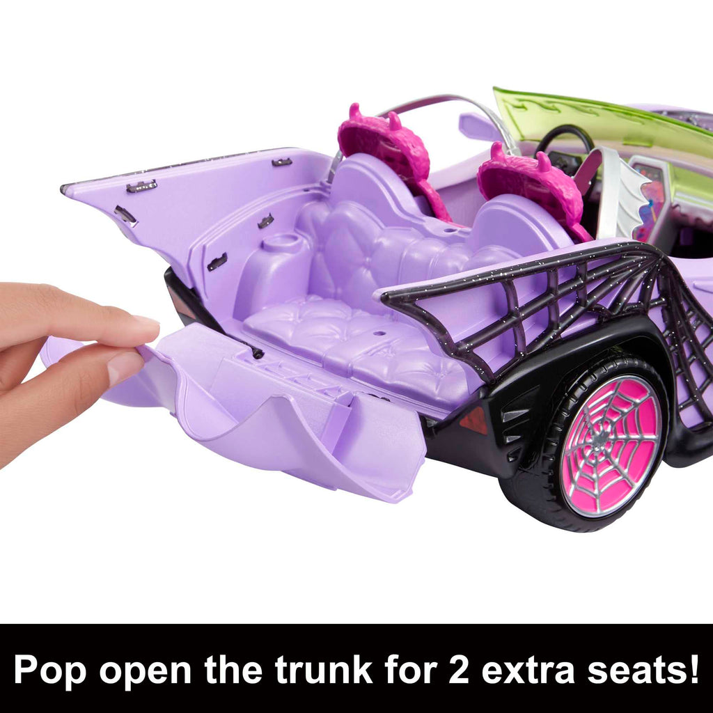 Purple Convertible Toy Car with Spiderweb Details Q844