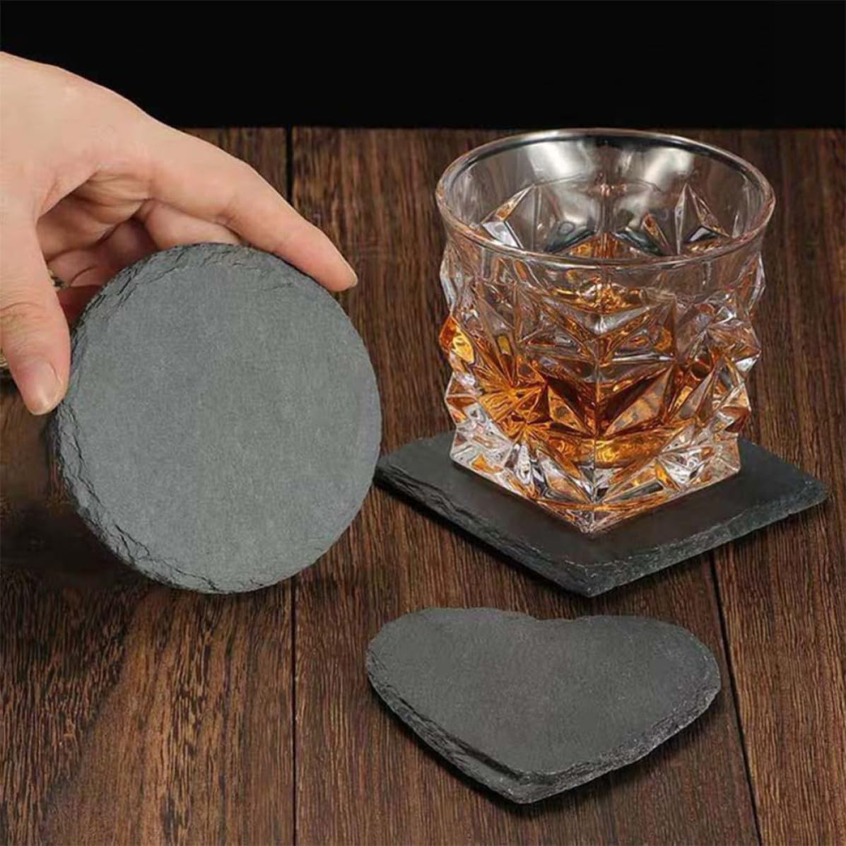 12pcs Natural Stone Table Coasters Q25249