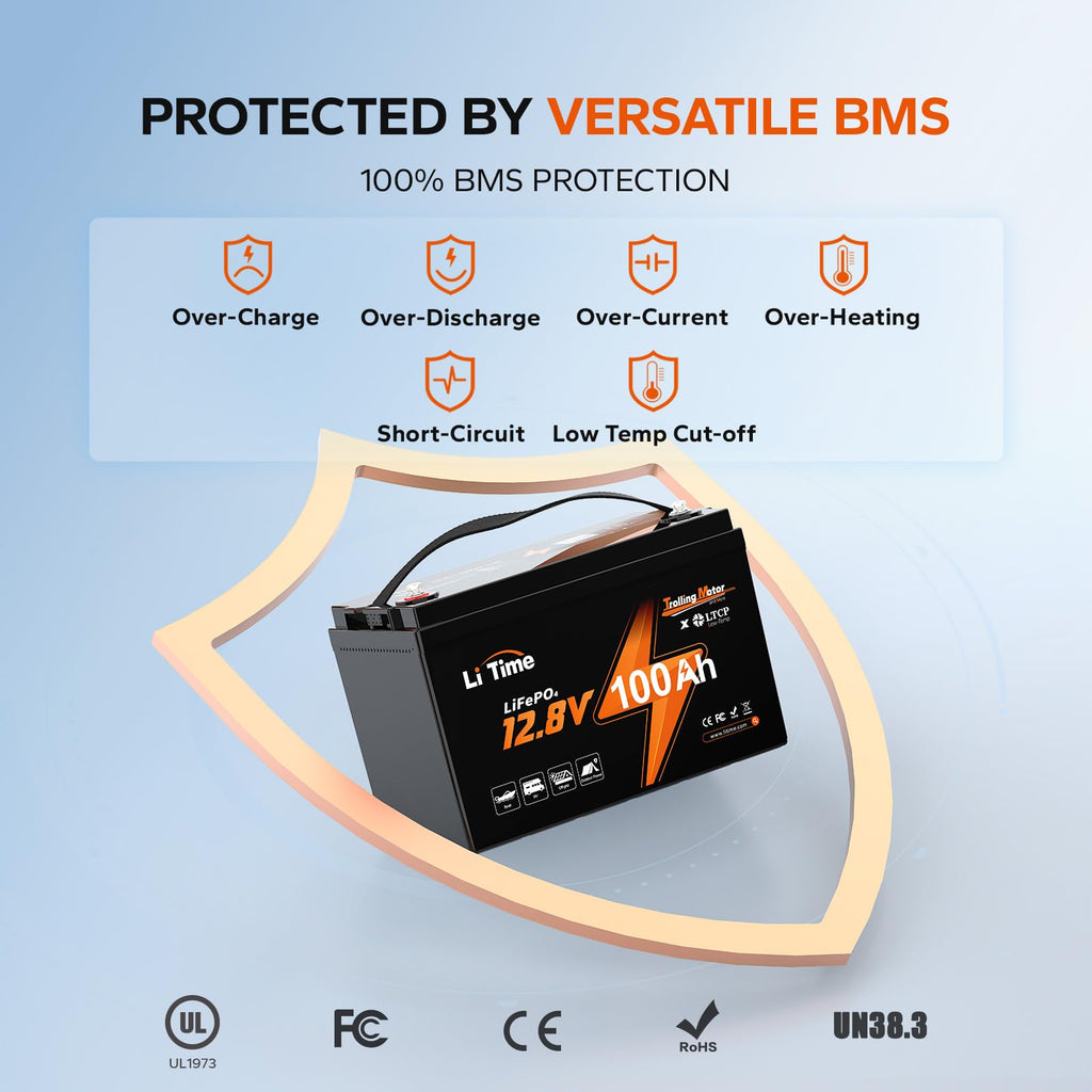 12V 100Ah LiFePO4 Trolling Motor Battery W4291
