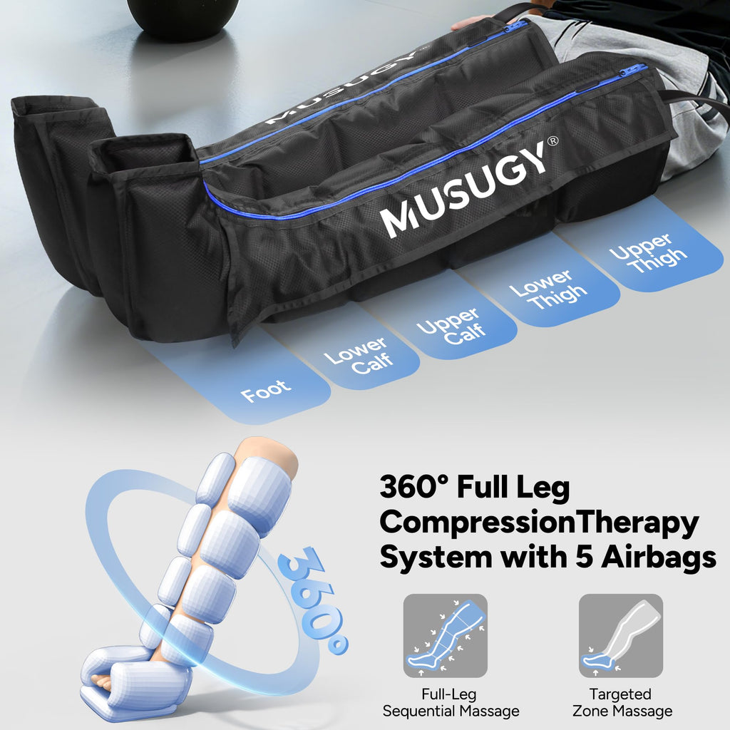 Leg Compression Massager with 9 Intensity, 6 Modes, 3 Timers A51395