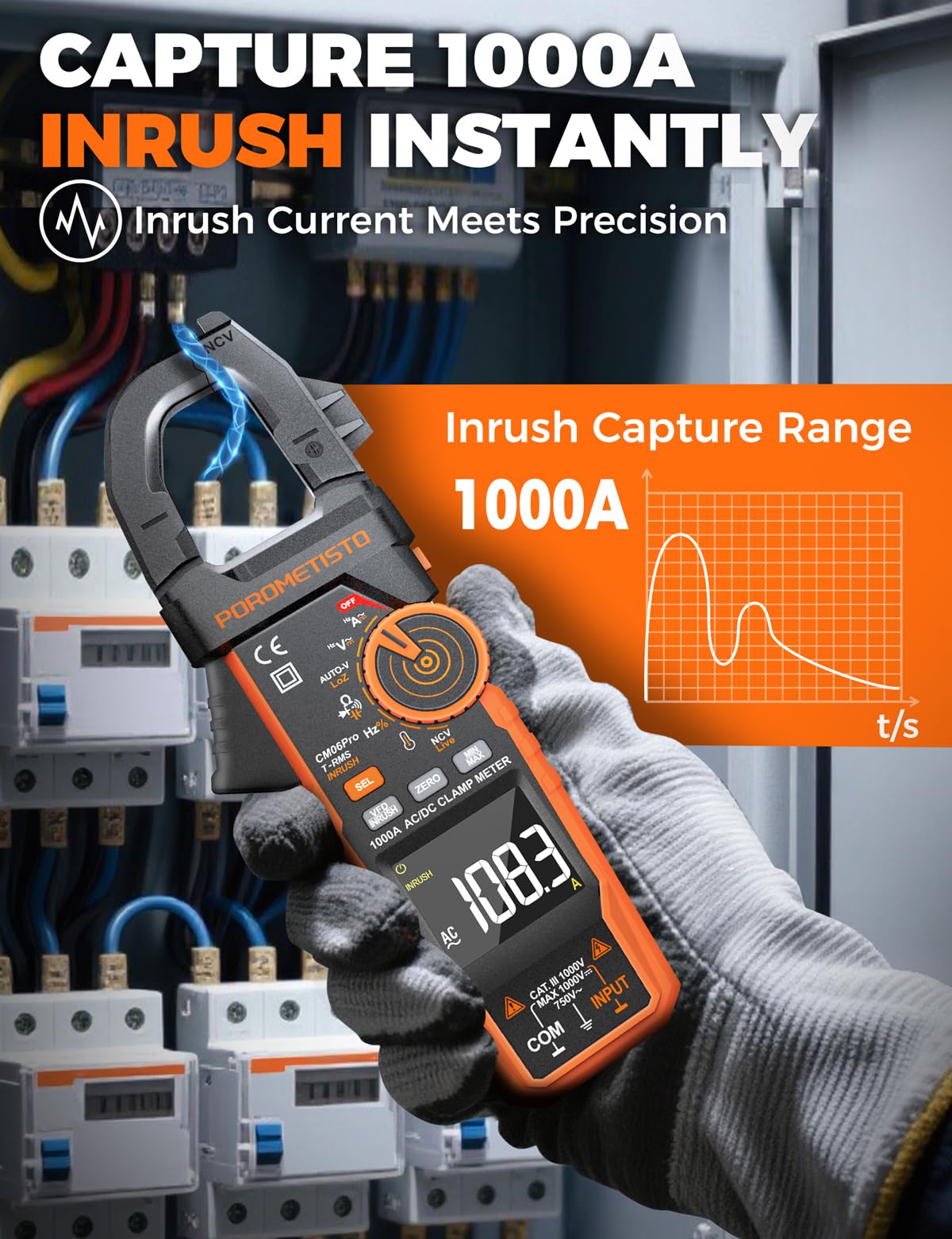 Clamp Meter 6000 Counts 1000A S539