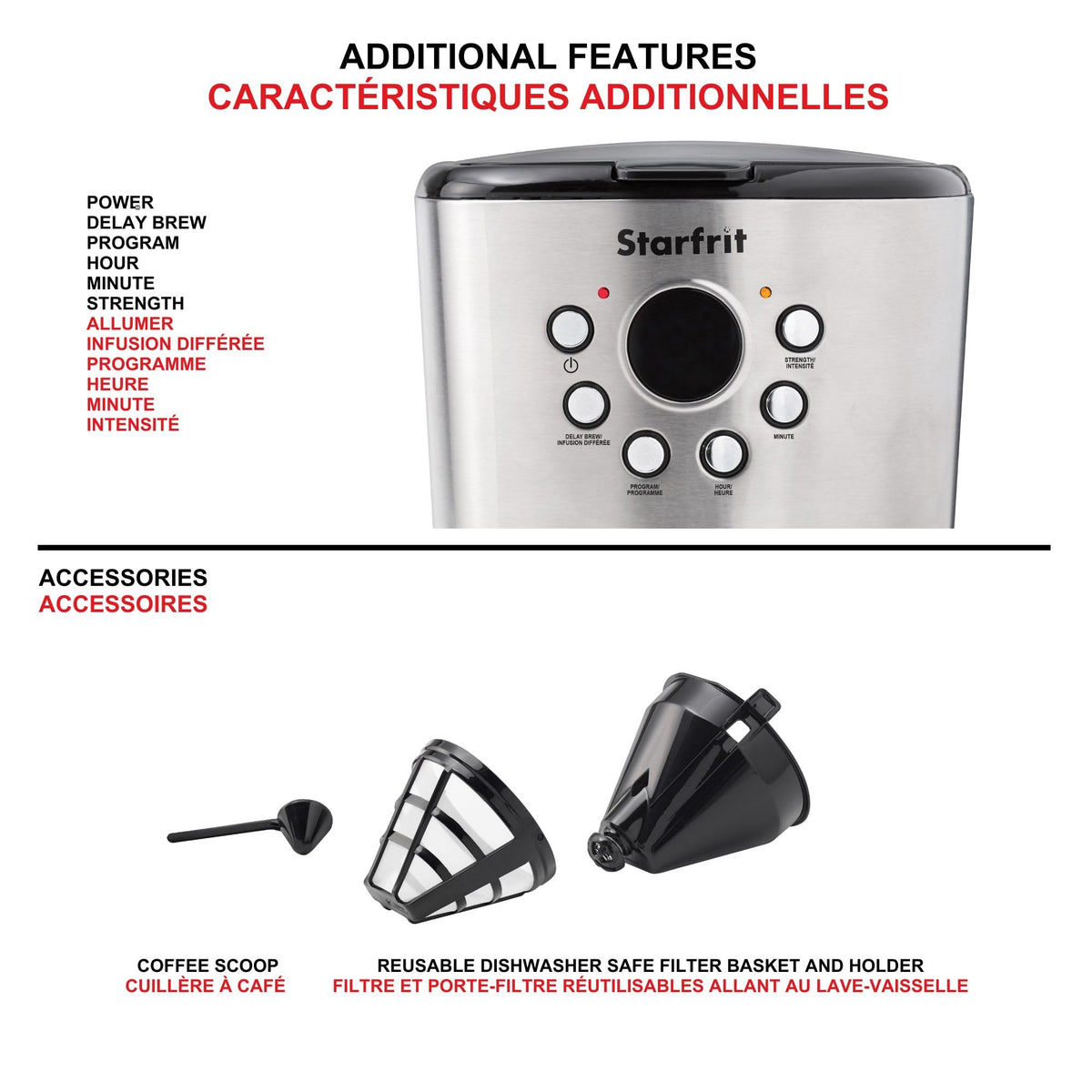 Programmable 12 Cup Stainless Steel Coffee Maker V89517