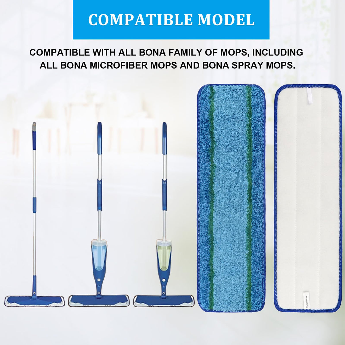 Washable Reusable Mop Pads I4888