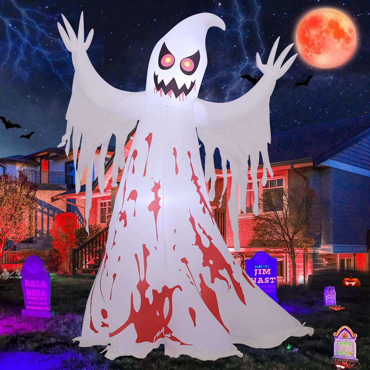 8.2 FT Inflatable Ghost with LED Lights S699955