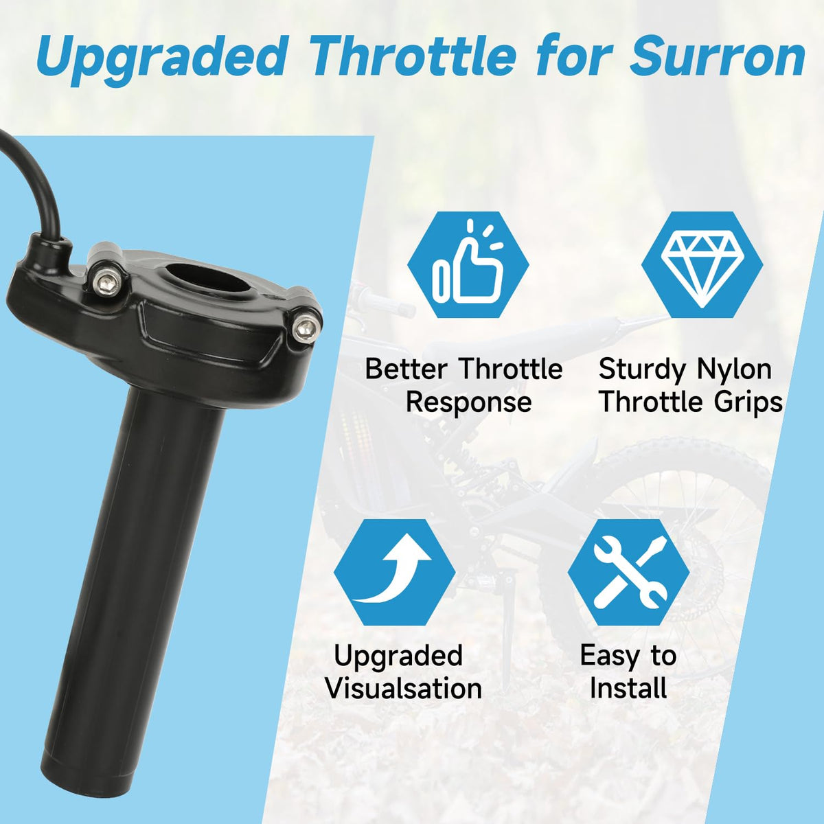 Throttle Handle Kit Replacement for Electric Dirt Bike J31078