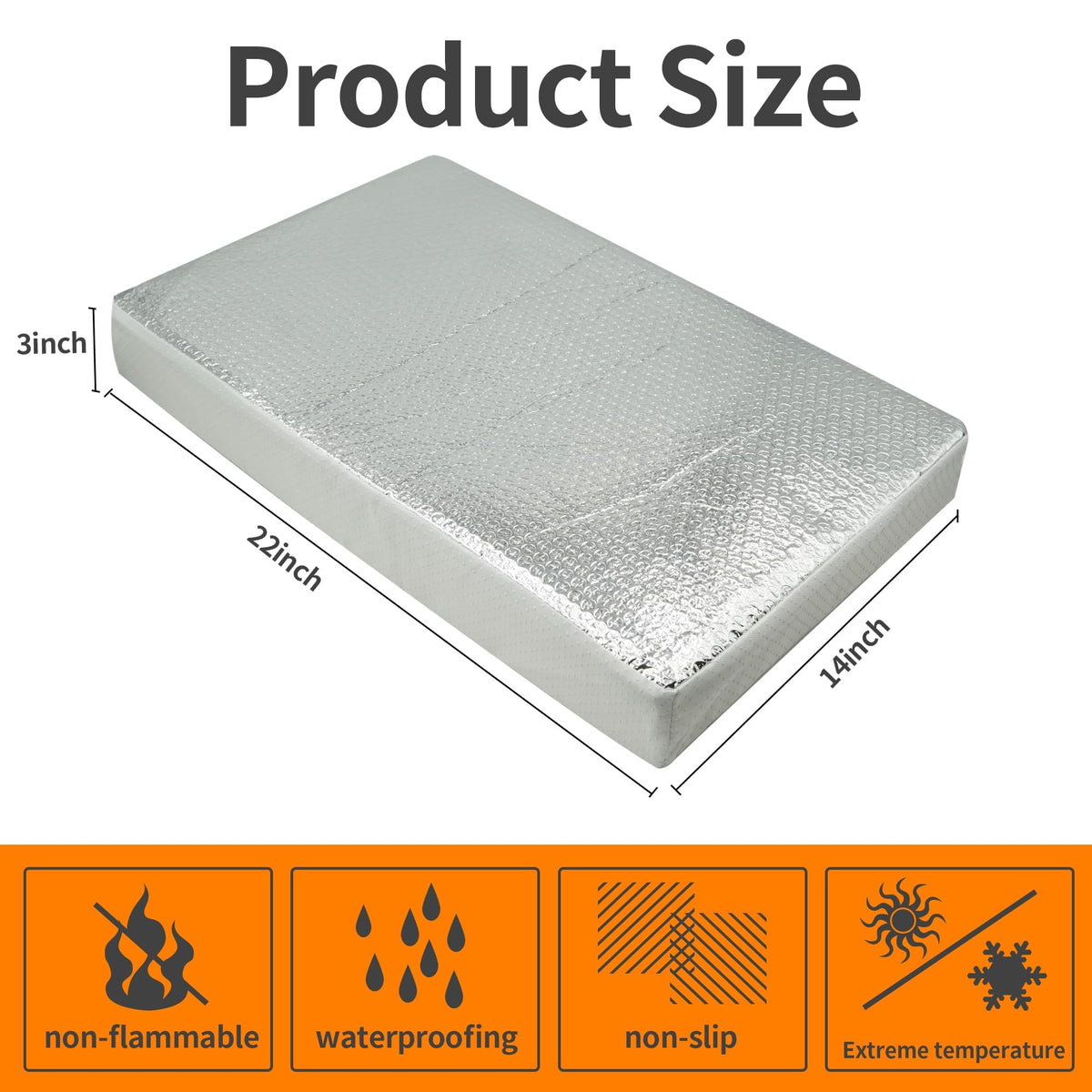 22 x 14 Inch RV Vent Insulator with Reflective Surface O4999