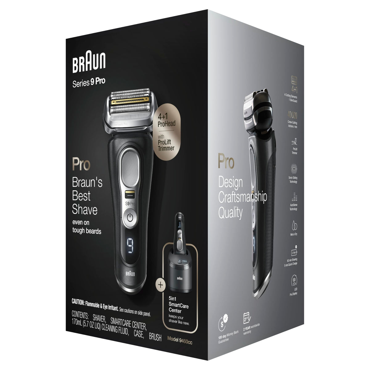 Electric Waterproof Foil Razor with Beard Trimmer D736