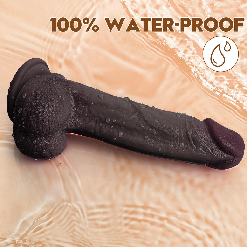 6 Inch Liquid Silicone Black Dildo with Suction Cup G9702
