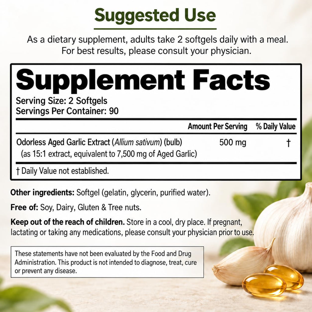 Aged Garlic Extract 180 Softgels W1651