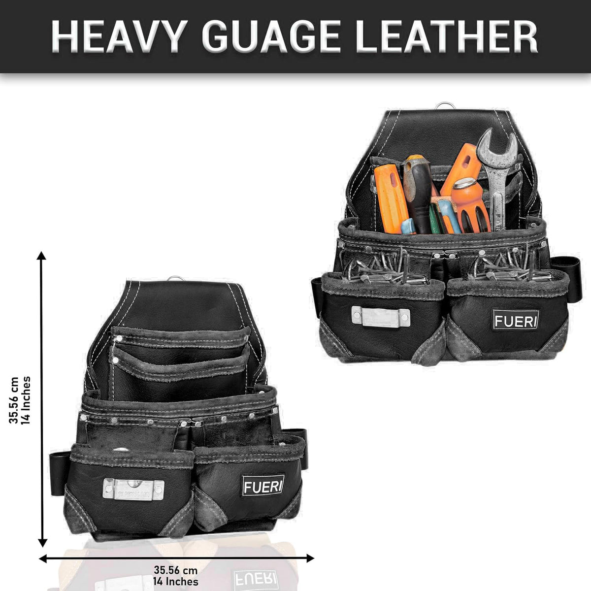 Leather 16 Pocket Tool Belt V680