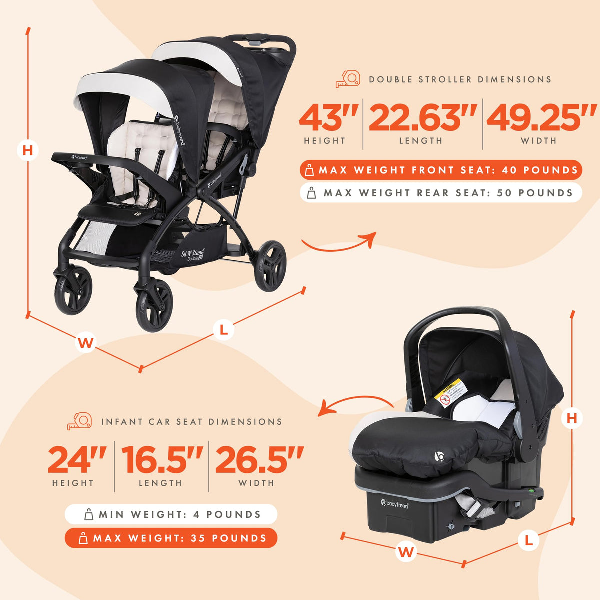 Double Stroller & Car Seat J229336