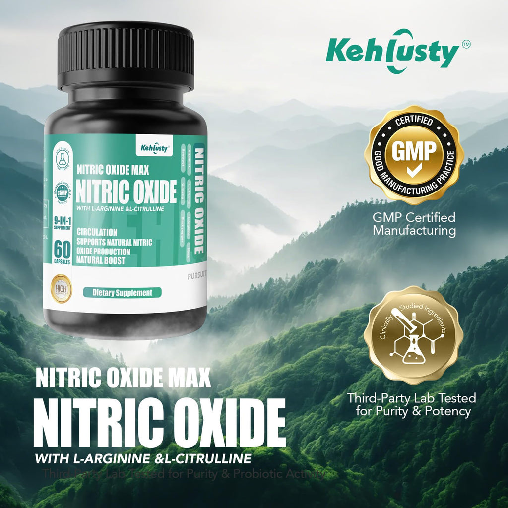 Nitric Oxide Booster Supplements 60 Capsules U71367