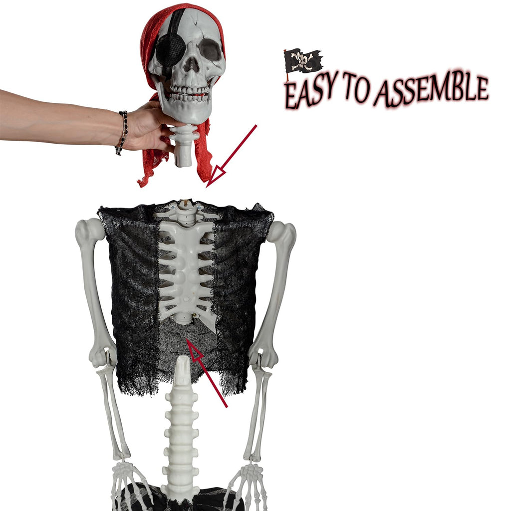Life Size Pirate Skeleton with Movable Joints B714