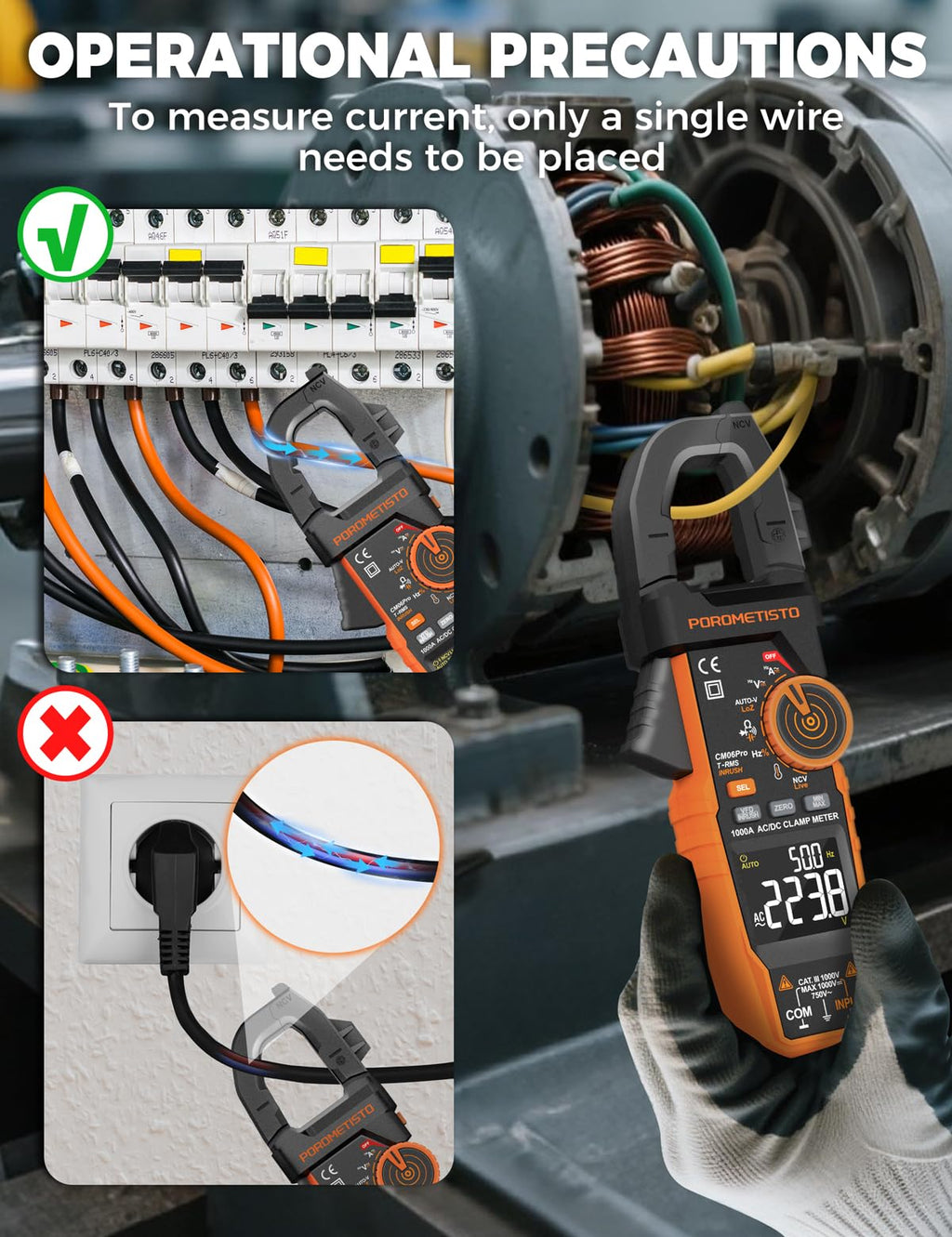 Clamp Meter 6000 Counts 1000A S539