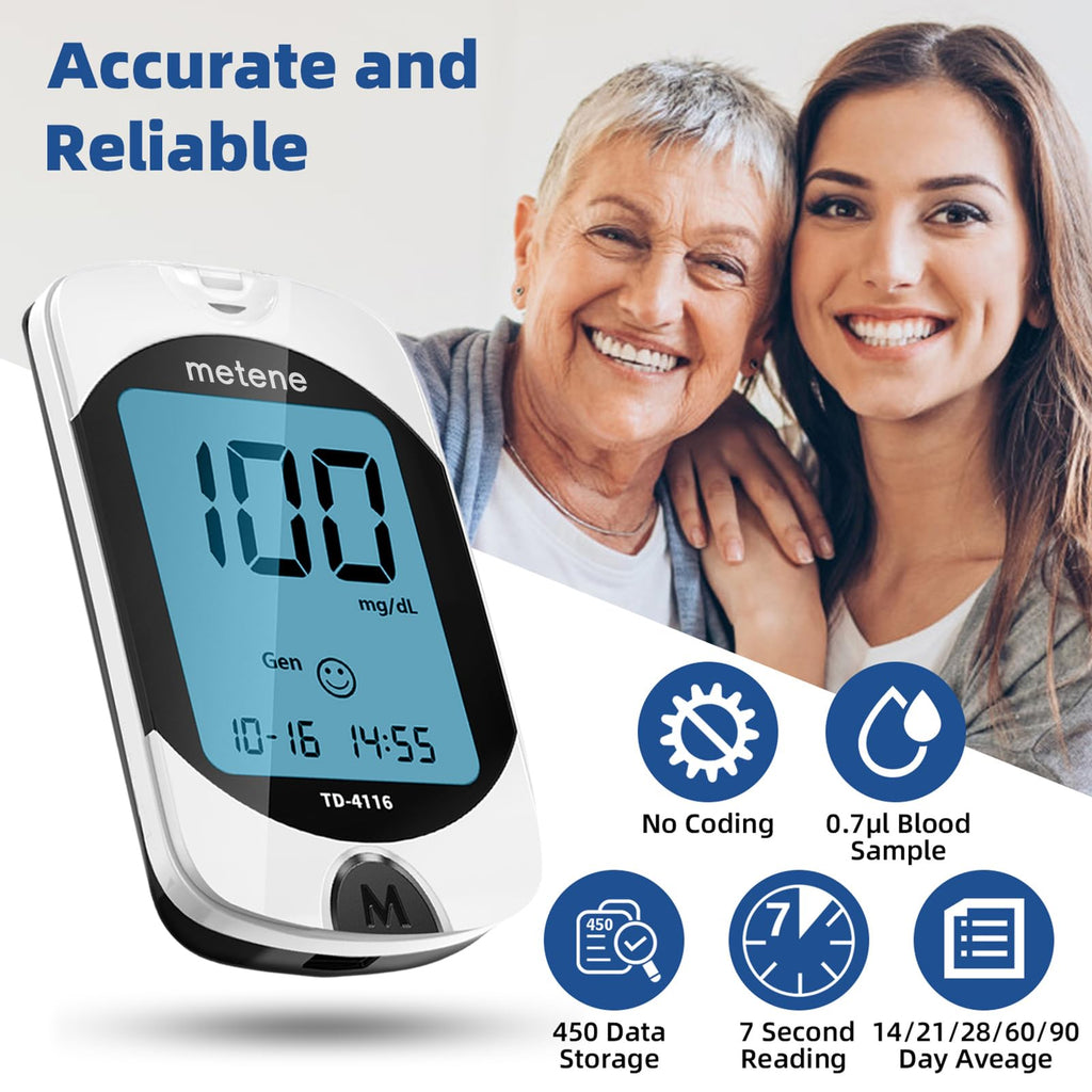 Blood Glucose Monitor Kit & Twist Top Lancets C110