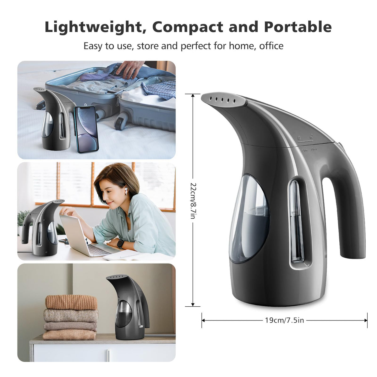 Portable Handheld 240ml 700W Clothes Steamer B43681