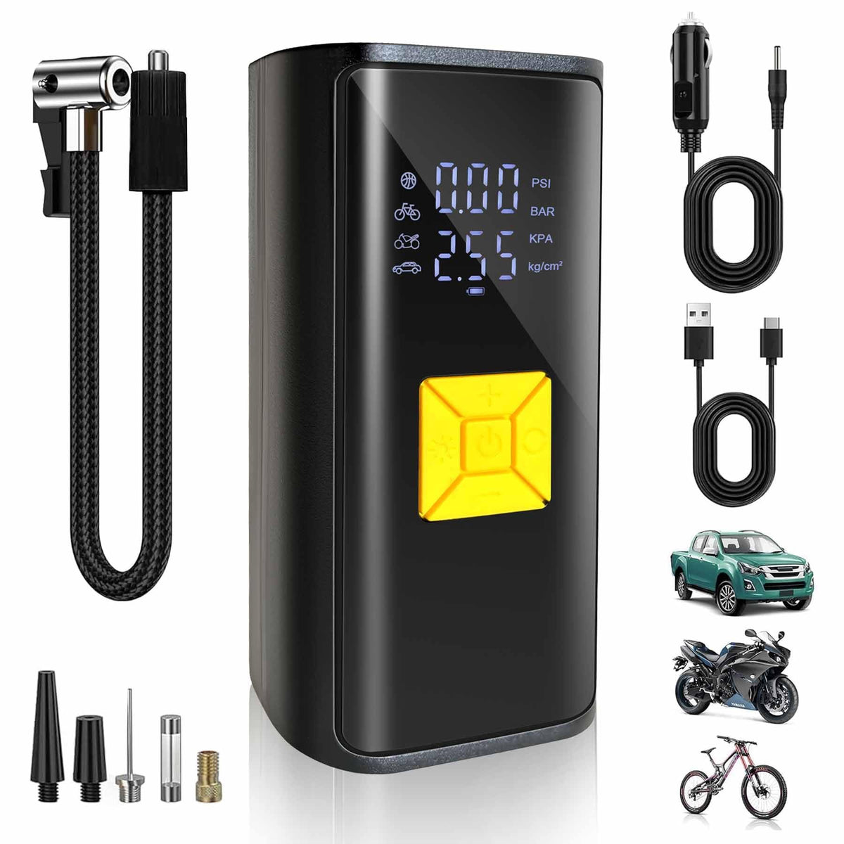 Portable Air Compressor 150 PSI Digital Tire Inflator P2995