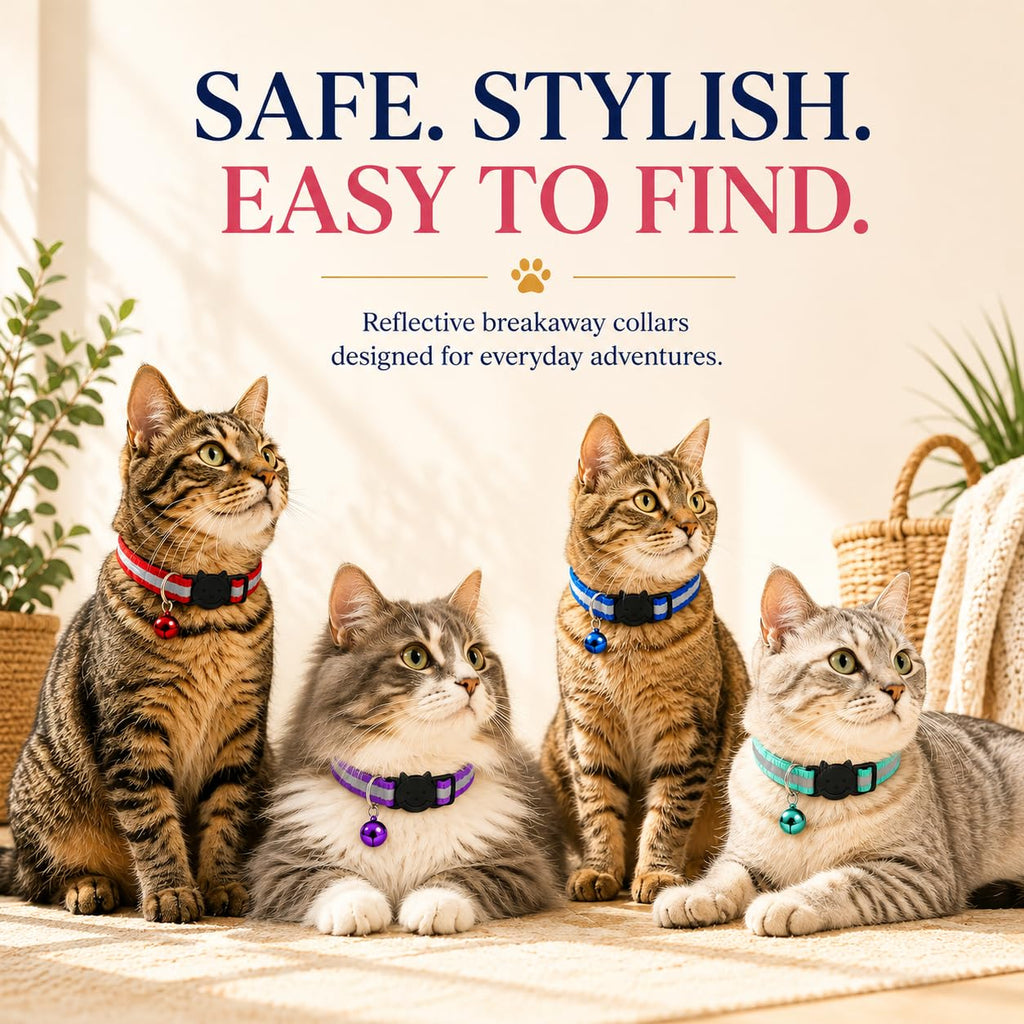 Reflective Breakaway Cat Collar with Bell 12-Pack X76484