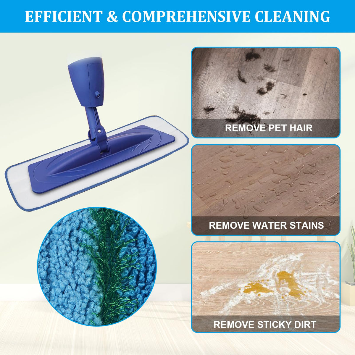 Washable Reusable Mop Pads I4888