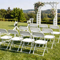 10 Pack White Plastic Folding Chair R750