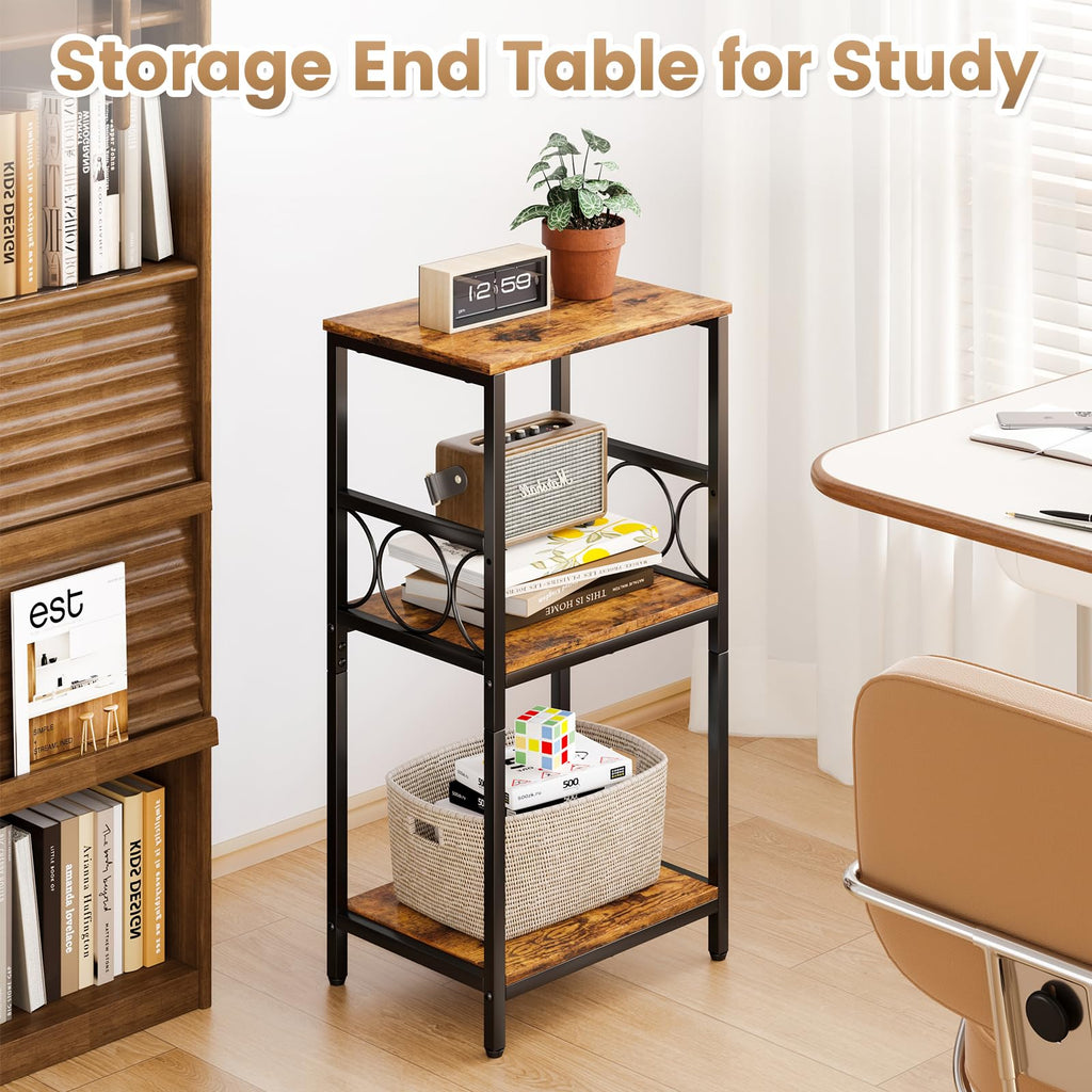 3-Tier Side Table with Adjustable Shelf I596124