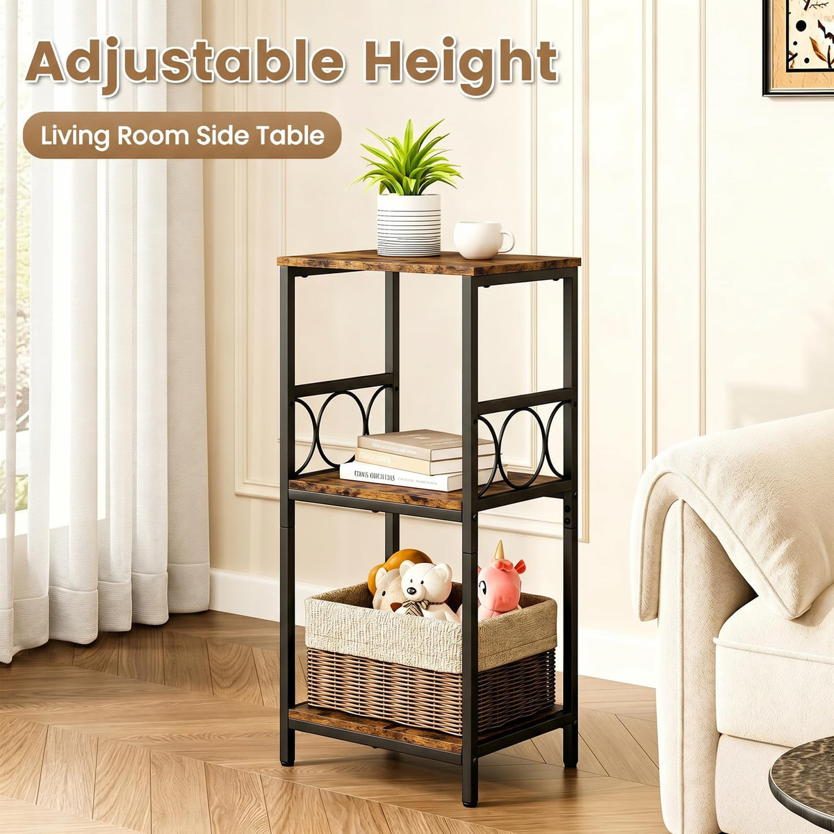 3-Tier Side Table with Adjustable Shelf I596124