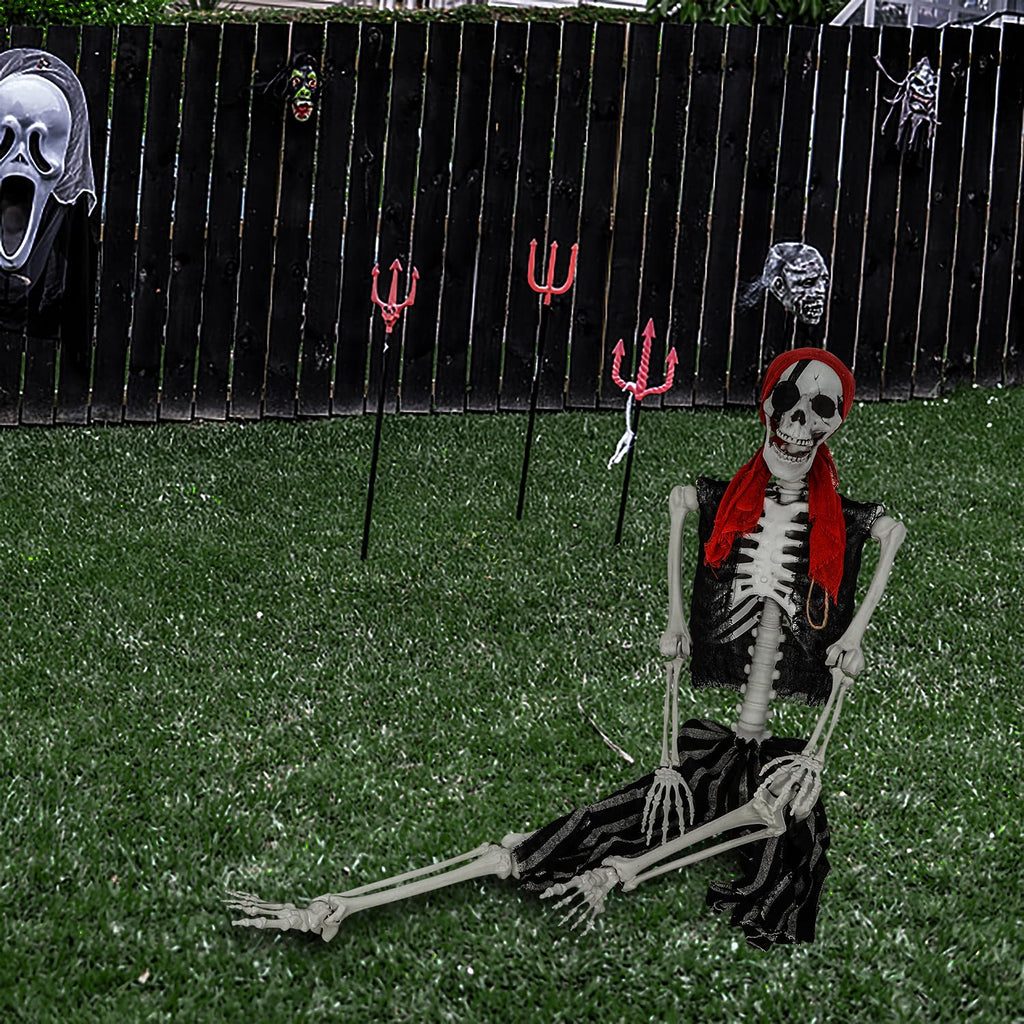 Life Size Pirate Skeleton with Movable Joints B714