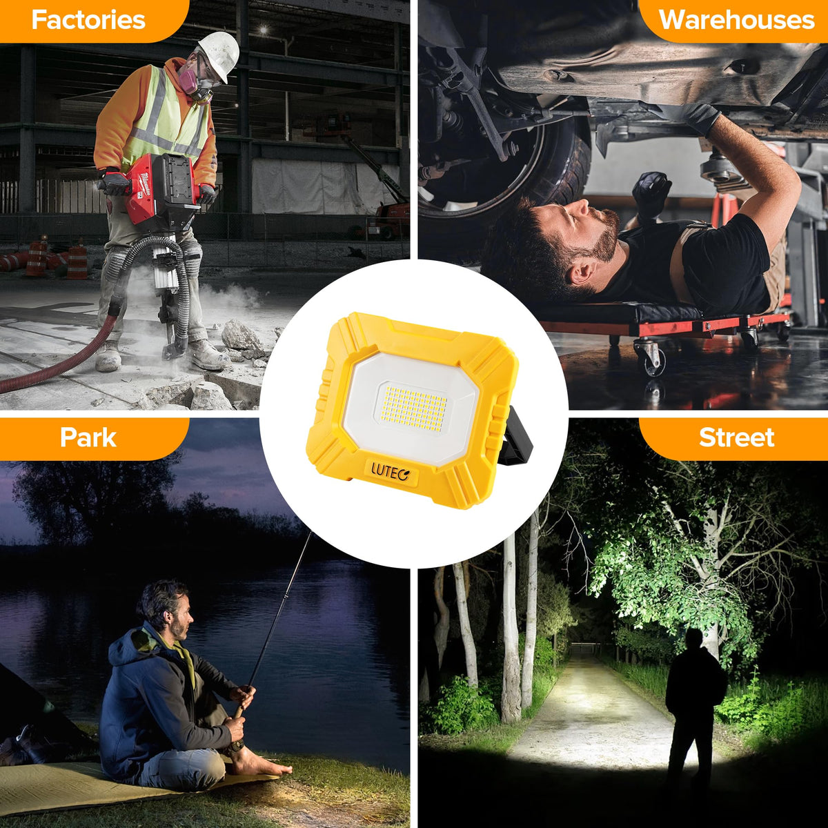 3500LM Rechargeable Magnetic LED Work Light with Stand J616